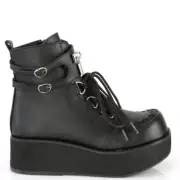 Demonia Sprite-70 Black Platform Boots • Ships in 2-4 Weeks • Gothic