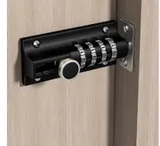 Combination Lock Latch 4 Digit Combination Lock Mechanical Code Door Lock Keyless Slide Lockblack