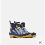 MIOLLA 英國品牌JOULES 深藍底條紋花朵短筒雨靴/雨鞋