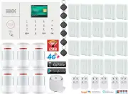 R06 WIFI 4G GSM TUYA APP Wireless Home Office Security Burglar Alarm System+RFID