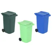 3 Pcs Desktop Storage Bucket Small Bin Organizers Garbage