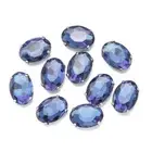Oval Glass Crystal Rhinestones Alloy Sew on Flat-back Claw Beads Craft DIY