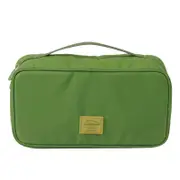 M SQUARE Travel Underwear Organizer Bag �C Portable Multi-Compartment Lingerie Storage Pouch Green