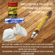 Tibet Almond Stick & Scratch Fix Pen & Cloth Combo Medium Brown
