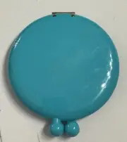 1964 Revlon Love Pat Funflowers Teal Blue Compact Pressed Powder Fun Flowers NEW