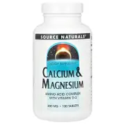 Source Naturals, Calcium & Magnesium, 100 Tablets