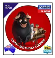 Ferdinand Edible Rice paper Image Cake Topper Party Birthday Personalised 19cm