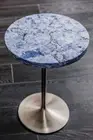 Blue Quartz Coffee Custom Table Top handmade Mosaic Stone Furniture For Gifts