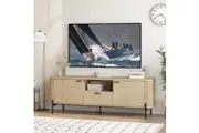 160cm TV Cabinet Stand - Spacious 2-Door Entertainment Unit for Your Home