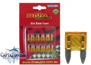 DNA DESIGNER AUDIO 5 AMP ORANGE MINI BLADE FUSES 10 PACK BLADE FUSE WFM105