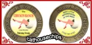 CHICKEN RANCH Legal Pahrup Nevada Brothel Brass Metal Cat house Whore House Coin