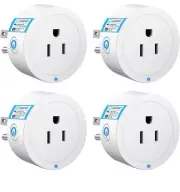 4 Pack Vanance Smart Plug, Wifi Socket Outlet, Alexa Google Assistant Timer