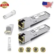 2-Pack RJ45 SFP Transceivers for 10/100/1000Mbps Networks - High Compatibility