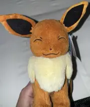 Pokemon Tomy Eevee Plush Eyes Closed NWT
