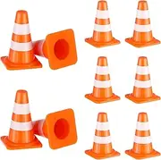 Abaodam Road Sign Toys for Boys and Girls 50pcs Mini Traffic Cones Barricades Traffic Scene Playset