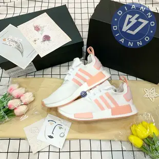 帝安諾-實體店面 ADIDAS ORIGINALS NMD R1 蜜桃粉 白粉 水蜜桃 白橘 女款 FV8730▶99購物節 | 領券滿額現折$200↘$399免運