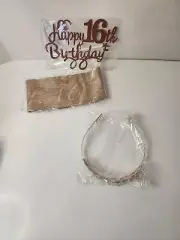 Sweet 16 Tiara Sash And Cake Topper