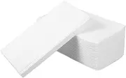 BESTOYARD 50pcs Knife and Fork Wrap Tissue Paper Towel Napkins with Pockets for Silverware White Napkins Wood Pulp White