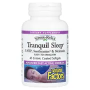 Natural Factors, Stress-Relax, Tranquil Sleep, 45 Enteric Coated Softgels