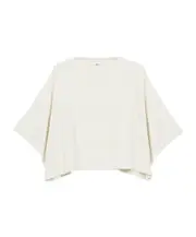 Chloé Logo Detailed Oversized Cropped T-Shirt S,XL,XS,L,M coconut milk color