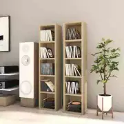 NNEVL CD Cabinets 2 pcs Sonoma Oak 21x16x93.5 cm Chipboard
