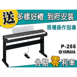 【金聲樂器】YAMAHA P-255 電鋼琴 分期零利率 贈多樣好禮 P255