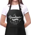 Funny Aprons for Grandma Women-Grandma'S Kitchen Adjustable Apron with Pockets f