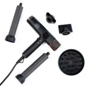 H2D Xtreme Hairdryer Four In One Hair Dryer & Styler in Black
