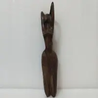 在飛比找Yahoo!奇摩拍賣優惠-泰國清邁木雕工藝品個性美女木雕雕塑擺件裝飾擺設 高40厘米