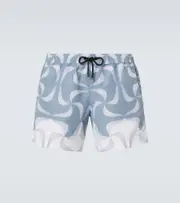 [Commas] Commas Mantra printed swim trunks UK 36 blue