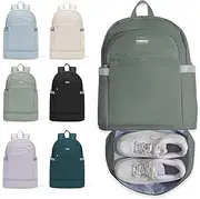 [SZLX] Gym Backpack for Women with Shoes Compartment & Wet Pocket Foldable Carry On Backpack Large Travel Laptop Backpack Waterproof Casual Daypack School Bag Sports Backpack Gym Bag for Swimming Yoga