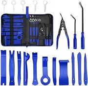Car Decoration Disassembly Kit,Precision Hook Type Automatic Clamp Fastener Remover,Car Panel Door o Pry Kit, with Storage Bag (19PCS)