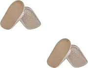 Baluue 2pcs Heightening Half Insole Invisible Foot Cushion Absorption Gel Pad for Comfort Support Apricot Anti- -day Wear Forefoot Cushioning