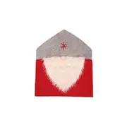 Happy New Year Merry Christmas Santa Claus Cap Table Chair Covers Red Hat Back Chair Covers Christmas Decorations for Home