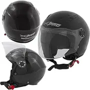 Motorcycle Scooter Child Kids Jet Protective Helmet ECE 22 06 Approved Black S
