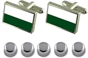 [Select Gifts] Shirt Dress Studs Tumaco City Colombia Flag Cufflinks