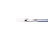 Jasart Long Flat Size 3/8 Acrylic/Watercolour Paint Brush Synthetic WHT Taklon