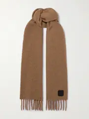 [TOTEME] TOTEME - Fringed Alpaca-blend Scarf - Camel - One size One size Brown