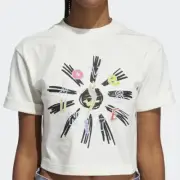[XS] adidas Originals Gender Neutral Unisex LOVE UNITES Crop Tee T-Shirt Cotton