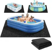YUET 2.3M * 2.3M Square Swimming Pool Pad, Inflatable Hot Tub Mat Outdoor Ind...