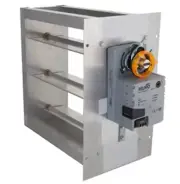 iO HVAC Controls MD-1608-BM 16" x 8" Rectangular 2-Position Damper, Bottom-Mount