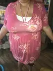 Boutique + Womens Babydoll Tunic Top Floral Strappy Plus Size 0X Mauve Flowy