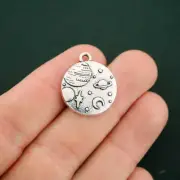 BULK 20 Planets Charms Antique Silver Tone Moon Stars - SC7369