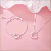 在飛比找蝦皮購物優惠-925 sterling silver heart brac