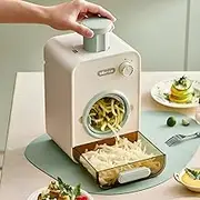Electric Cheese Grater, Electric Shredder Slicer Salad Grater Maker w/Large Chute for Whole Carrot,Vegetable,Potato, 3 Blades & Quiet Motor, Food Container,Built-in Storage, Great for Kitchen