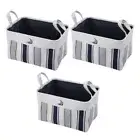 3 Pcs Foldable Laundry Bag Canvas Storage Bins Bathroom Laundry Box