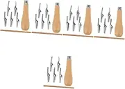 TEHAUX 5 Sets Versatile Clay Tools Set Pottery Trimming Tools for Sculpture Art Projects DIY Crafts