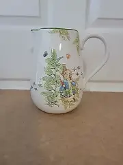 RARE Pottery Barn Beatrix Potter Peter Rabbit Stoneware Pitcher