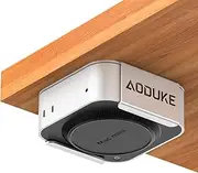 AODUKE Aluminum Alloy Mac Mini M4 Under Table Bracket, 2024 Mac Mini M4 Pro Wall Mount Stand, Hanging Rack Compatible with VESA Hole Monitor Mount or Plaster Wall, Dock Accessories-AJM4-BS