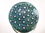 M Design Art Mouth Blown Rainbow Mix Millefiori Art Glass Paperweight PW-1117